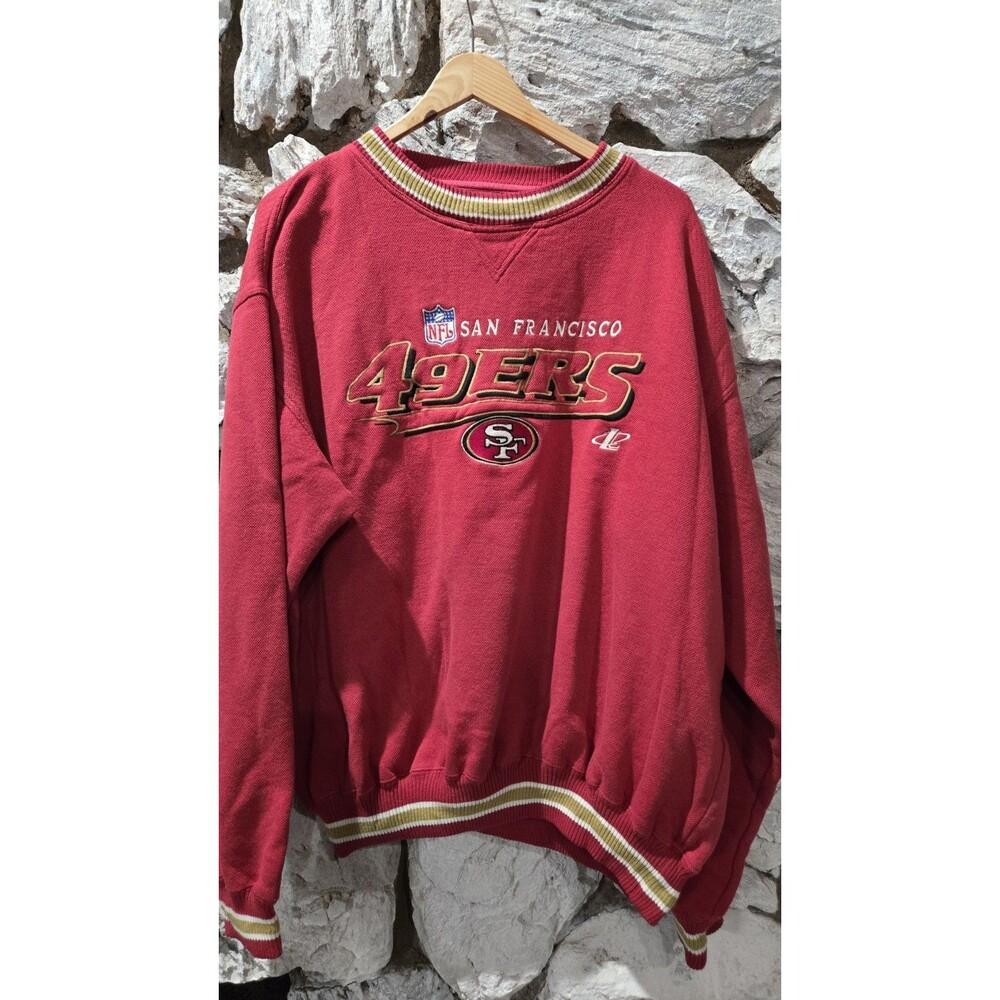 Vintage San Francisco 49ers Crew Neck Knitted Long Sleeve Sweater Proline Men XL
